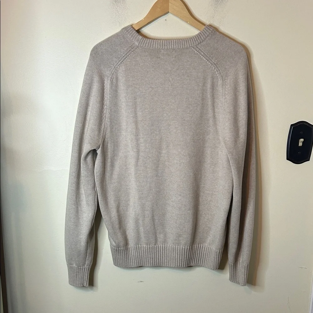 J. Crew Men's Heritage Cotton Crewneck Tan Sweater Size M